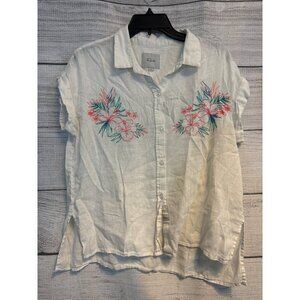 Rails Floral Whitney Floral Embroidered Shirt Size M